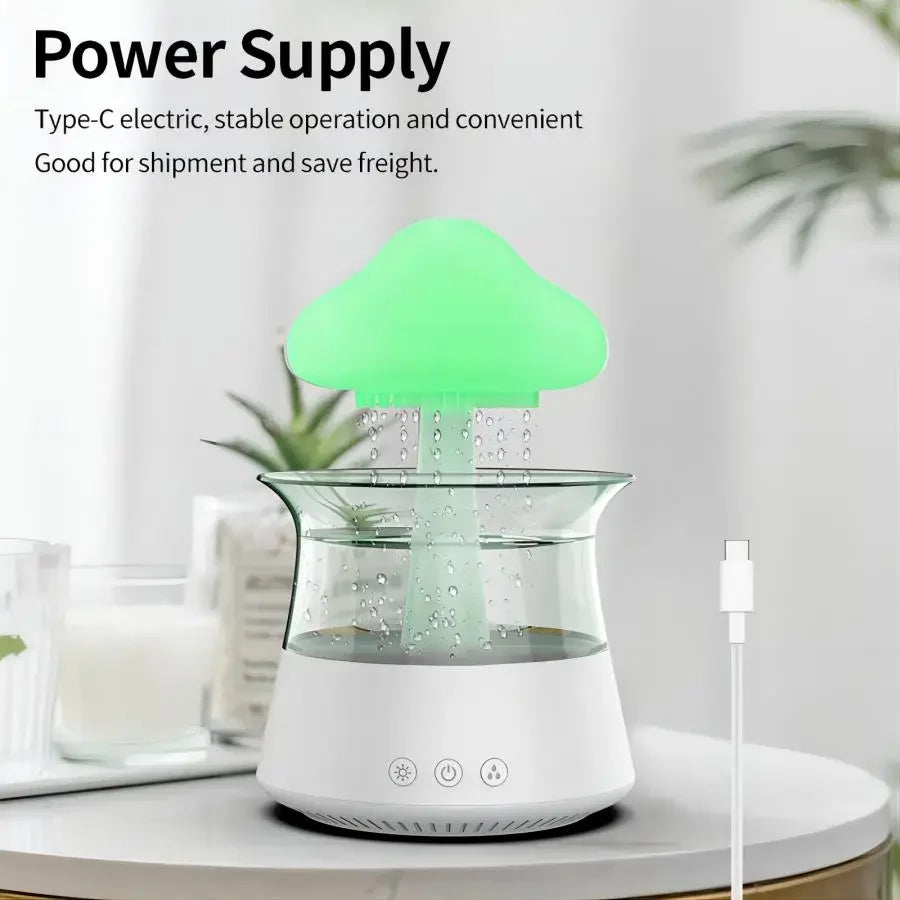 Transform Your Space with the Relax Cloud Rain Diffuser: A Colorful Ultrasonic Aromatherapy Humidifier