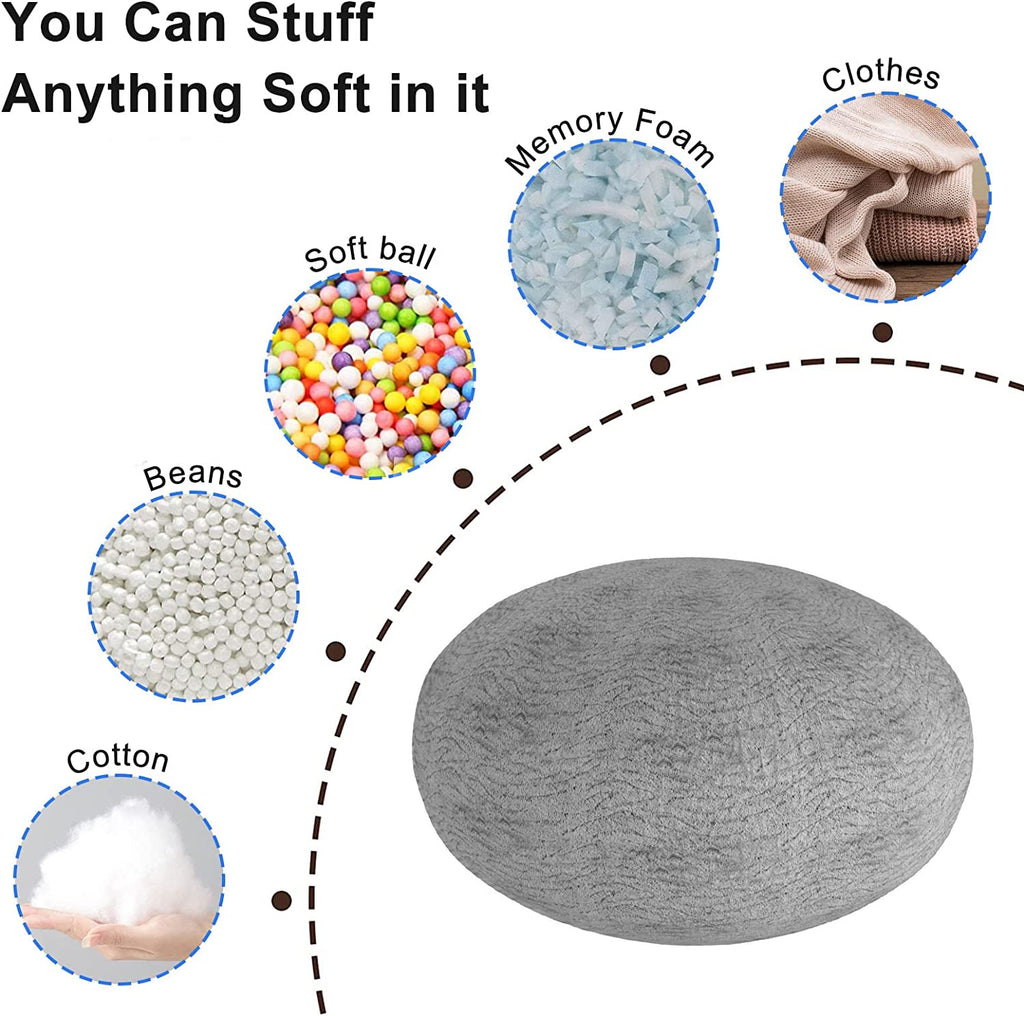 Transform Your Space with Our Luxurious 6Ft Light Grey Bean Bag Chair Cover – Perfect for Relaxation, Play, and Storage!