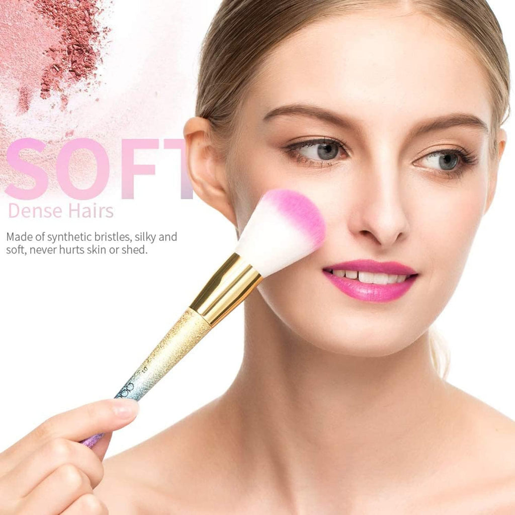 16-Piece Professional Makeup Brush Set with Gift Box – Rainbow Series