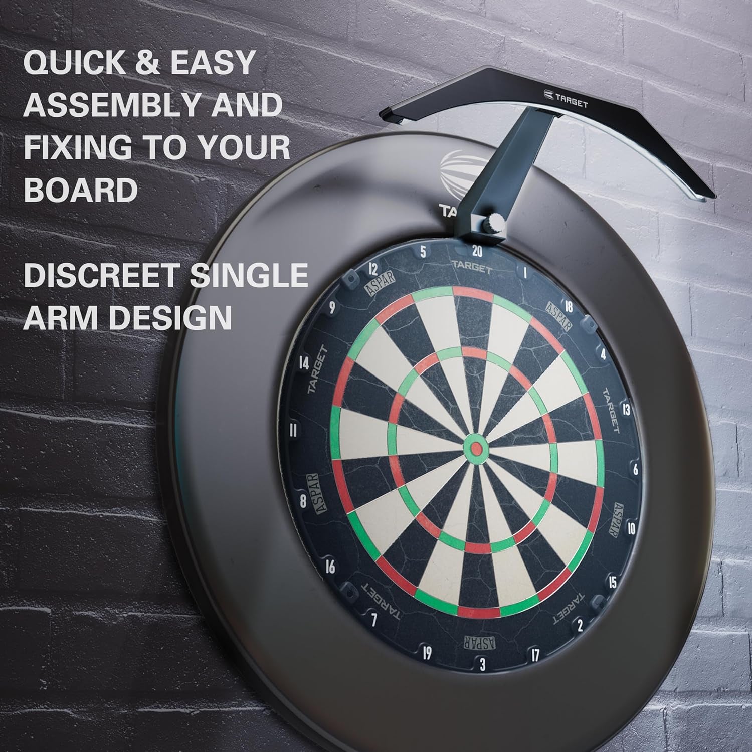 LED Dartboard Light – Bright Board Ring Lighting with 3M Cable | Fits All Dartboards | Professional Darts Accessory for Precision Play