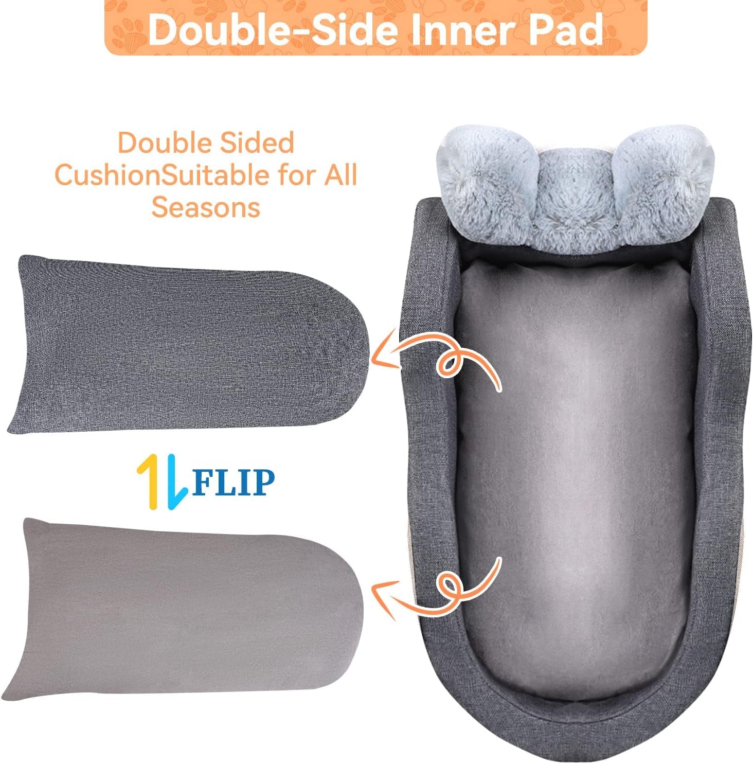 Elevate Your Pup's Travel Experience with Our Luxury Gray Dog Car Seat Booster for Small Dogs