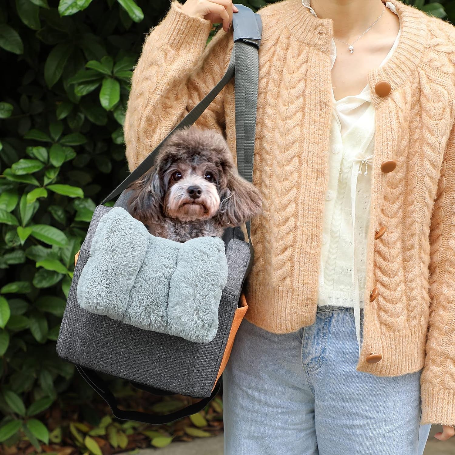 Elevate Your Pup's Travel Experience with Our Luxury Gray Dog Car Seat Booster for Small Dogs