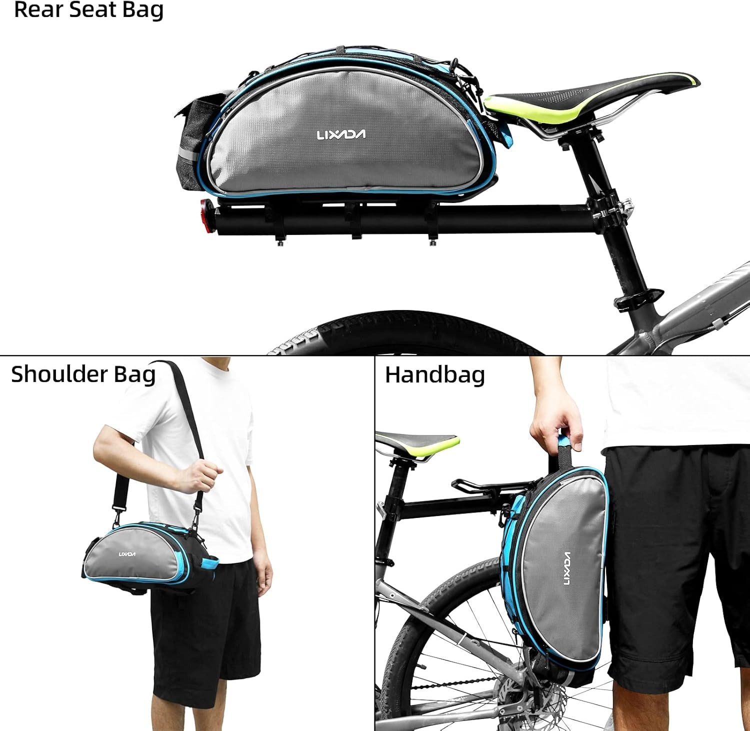 Versatile 13L Bicycle Back Pannier Bag - Perfect for Mountain Biking and Outdoor Adventures