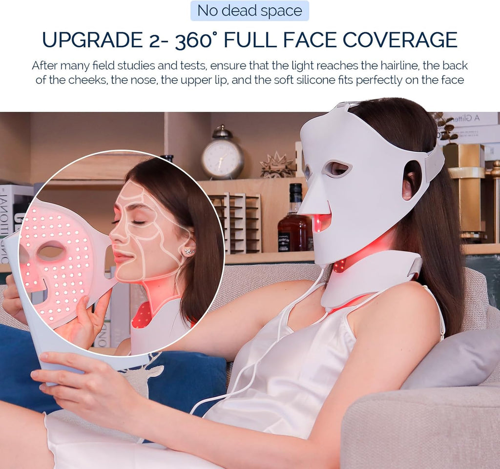 Revitalize Your Skin with Our LED Face Light Therapy Mask - Anti-Aging & Rejuvenating Mousse for a Youthful Glow