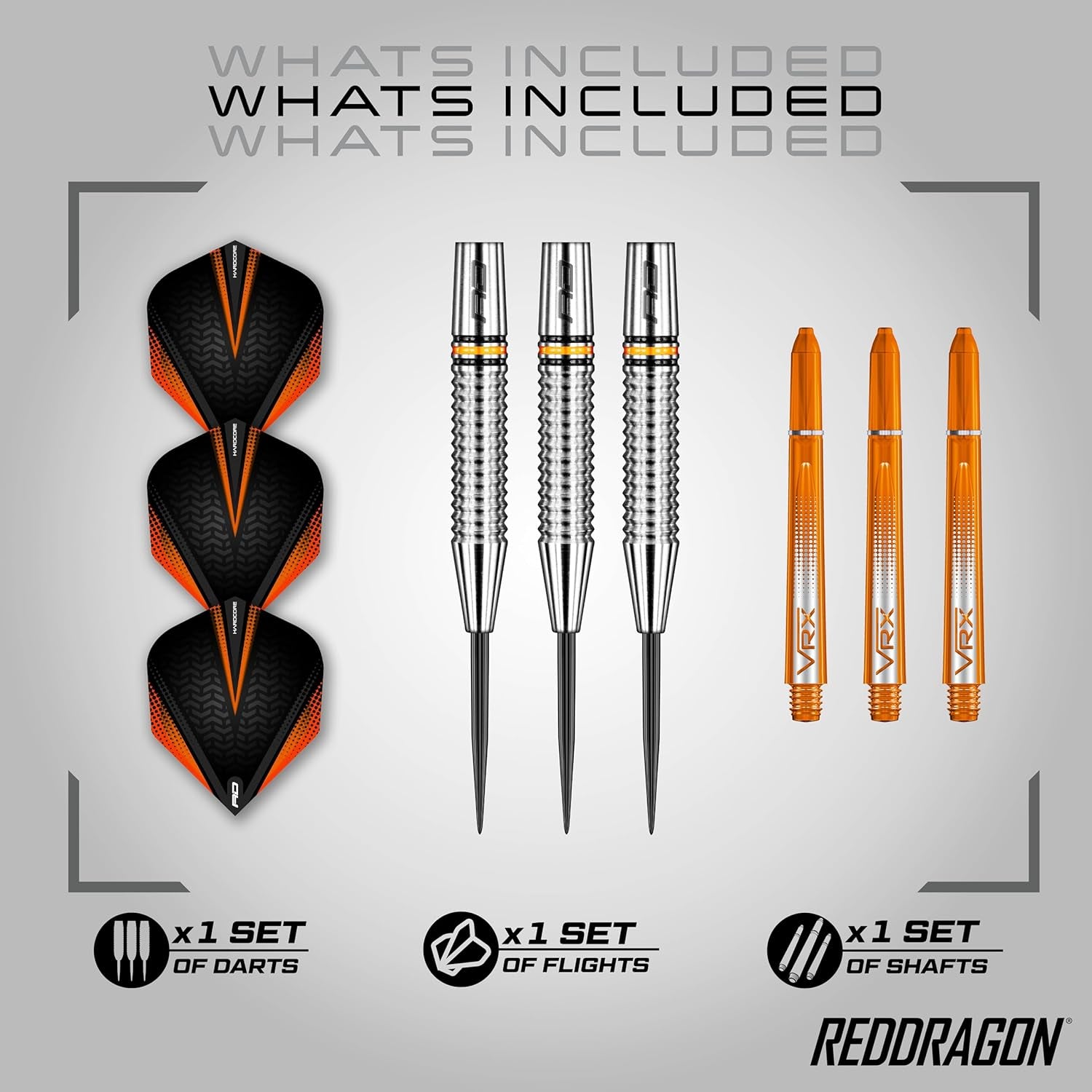 RED DRAGON Amberjack Professional DartsSet with Flights & Shafts - Precision Tungsten 80% Darts. Available in 22G, 23G, 24G, 25G, 26G, 27G, 28G, 30G