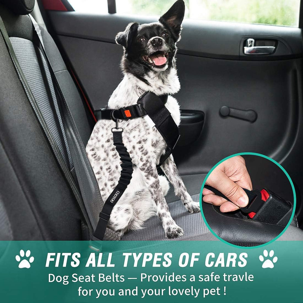 Premium Adjustable Dog Seat Belt - 3-Piece Retractable Car Harness for Optimal Pet Safety and Comfort