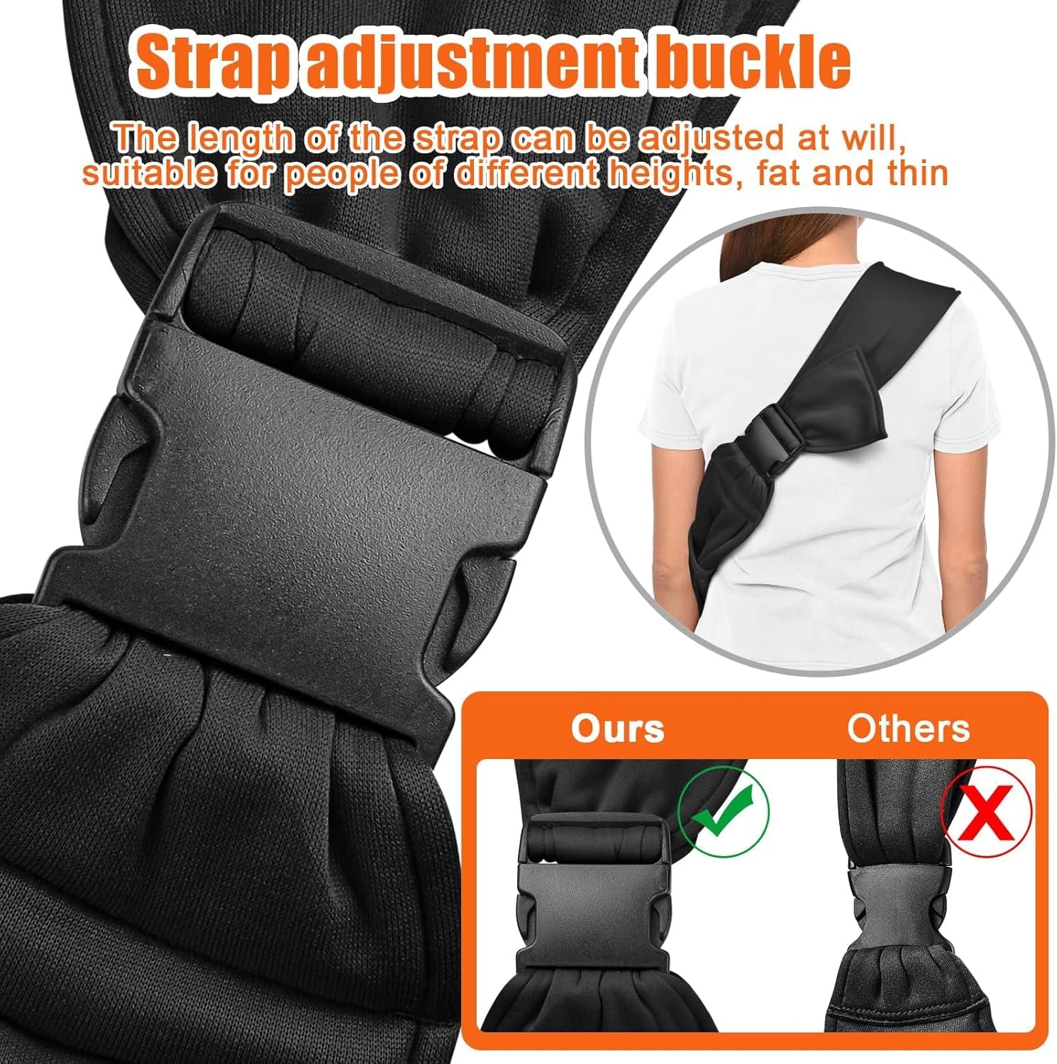 Ultimate Comfort Dog Carrier Sling - Adjustable Pet Carrier for Small Dogs and Cats with Zip Pocket and Snap Closure (Black, Size S)