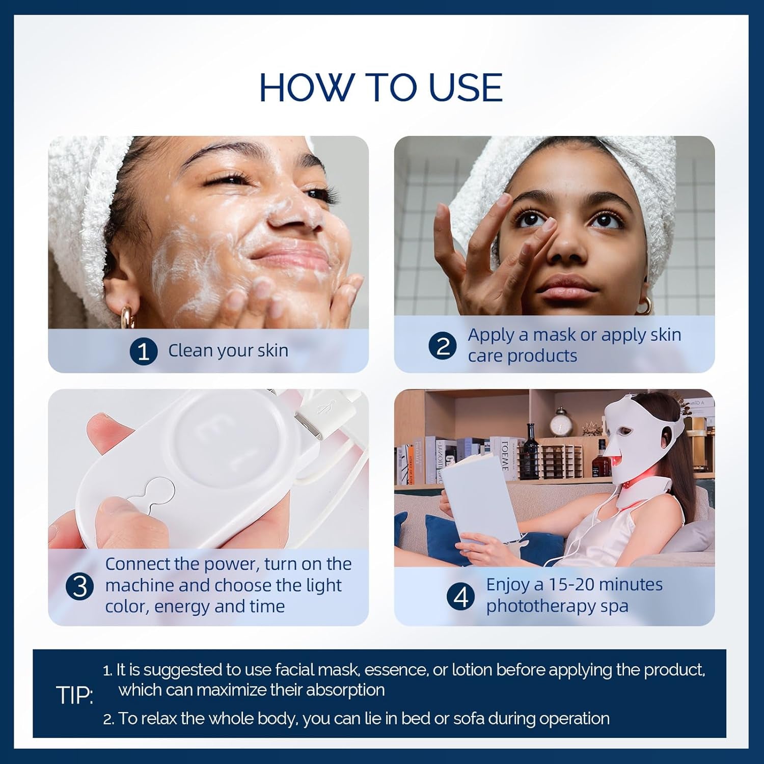 Revitalize Your Skin with Our LED Face Light Therapy Mask - Anti-Aging & Rejuvenating Mousse for a Youthful Glow