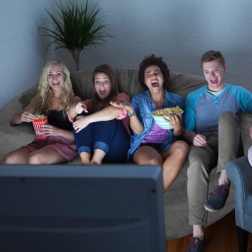 Transform Your Space with Our Luxurious 6Ft Light Grey Bean Bag Chair Cover – Perfect for Relaxation, Play, and Storage!