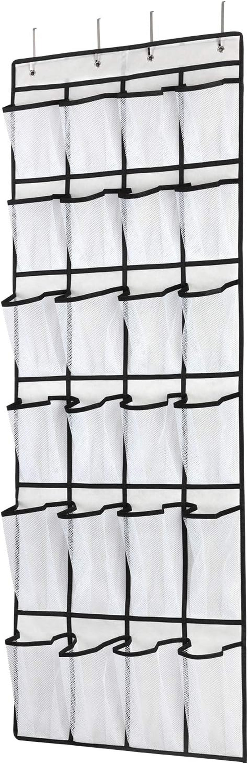 Over-the-Door Shoe Organizer – 24 Mesh Pockets for Shoes, Accessories & Storage | Space-Saving Hanging Rack